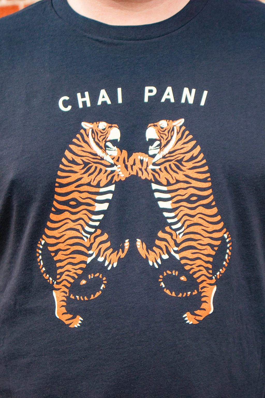 Chai Pani Tiger T-shirt in Black