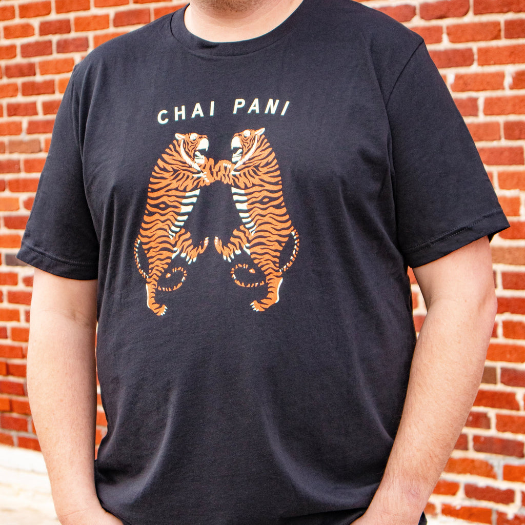 Chai Pani Tiger T-shirt in Black